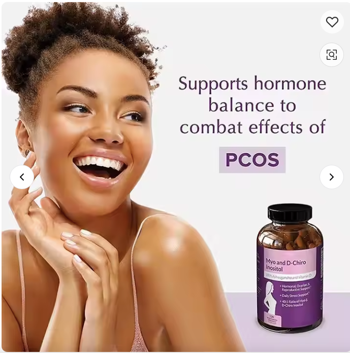 Myo-Insositol & D-Chiro Inositol Supplement. Support Reproductive, Ovulation 40:1 Ratio Blend