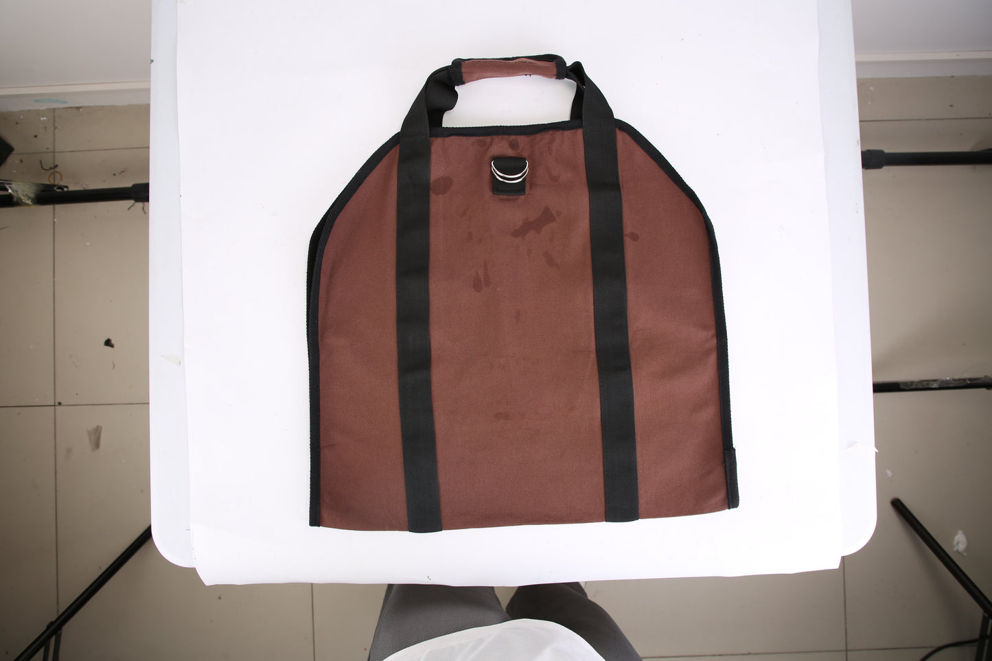 1Pc Firewood Carrier Bag With Handle Durable Wear Resistant Fireplace Logs Holder Side Opening Wood Storage Carrying Bag For Indoor Fireplace Outdoor Camping