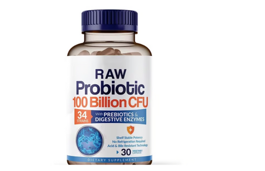 Organic 100 Billion CFU Probiotics Capsules Supplement- Vegan Digestive Health Support Gut Health Prebiotic- 34 Strain, Digestive Enzymes & Organic Fruits &Vegetables-Professional Grade-30 Capsules