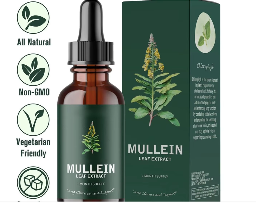 Better Lungs, Mullein Drop for Lungs - Lung Purification & Support - Respiratory Function for Healthy Breathing - Natural Supplement, Tincture Drops - Non-GMO, Vegetarian -1 Month Supply