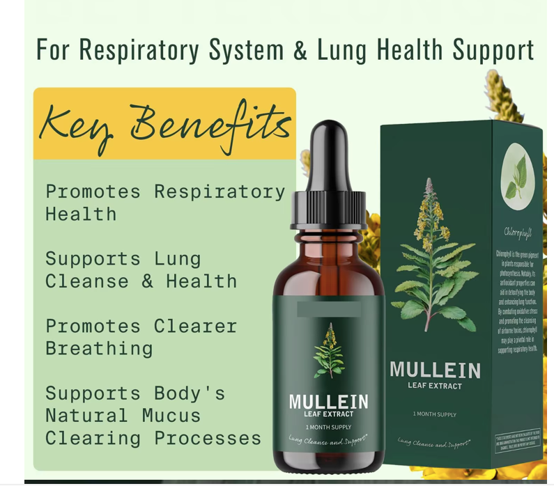 Better Lungs, Mullein Drop for Lungs - Lung Purification & Support - Respiratory Function for Healthy Breathing - Natural Supplement, Tincture Drops - Non-GMO, Vegetarian -1 Month Supply