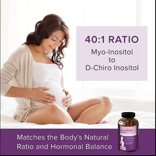 Myo-Insositol & D-Chiro Inositol Supplement. Support Reproductive, Ovulation 40:1 Ratio Blend 30 Day Supply