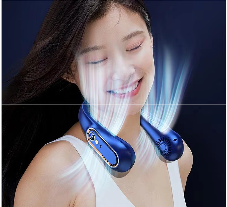 Stay Cool Anywhere—Even When the Heat Is Unbearable | Hands-Free Neck Fan with Instant Cooling, Rechargeable, Quiet & Lightweight for Travel, Work & Outdoor Use