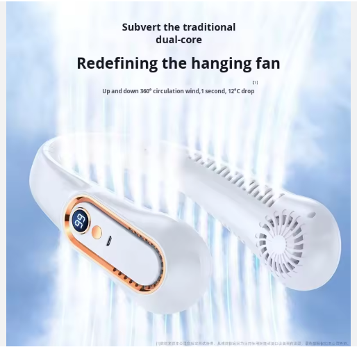 Stay Cool Anywhere—Even When the Heat Is Unbearable | Hands-Free Neck Fan with Instant Cooling, Rechargeable, Quiet & Lightweight for Travel, Work & Outdoor Use