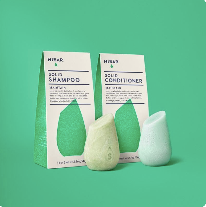 HiBAR Maintain Shampoo & Conditioner Bar – Gentle Cleansing & Moisturizing Hair Care