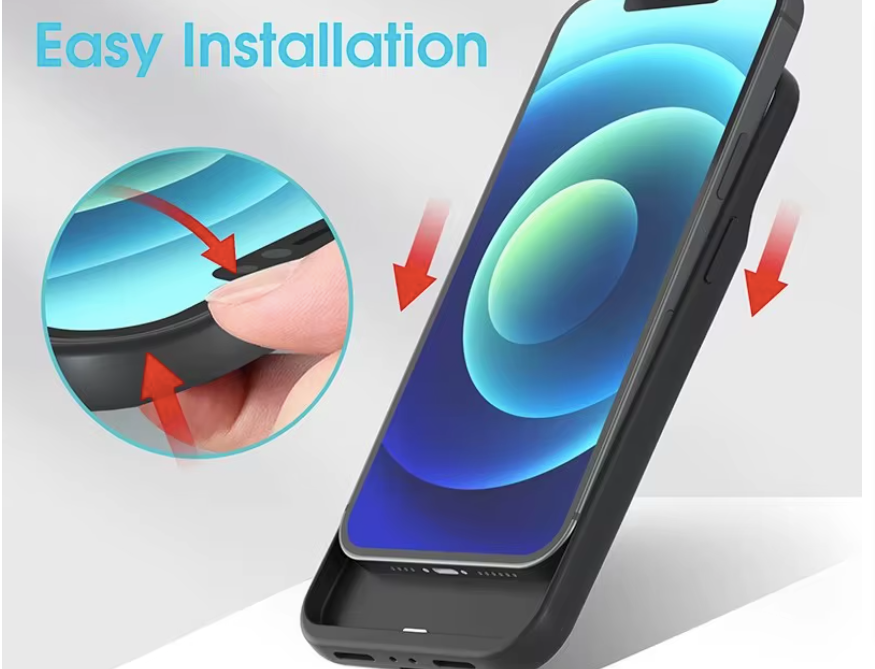 Rechargeable Slim Fold Battery Charger Case for iPhone 16/17 Pro Max – 360° Protection & Portable Power