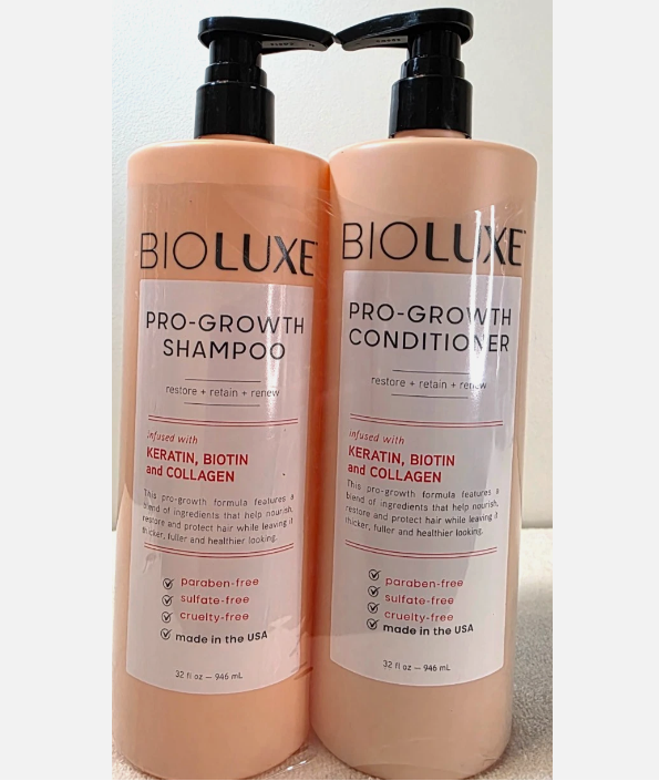 BioLuxe Pro-Growth Shampoo & Conditioner Set (32 fl oz) – Maximum Thickness & Anti-Breakage Formula