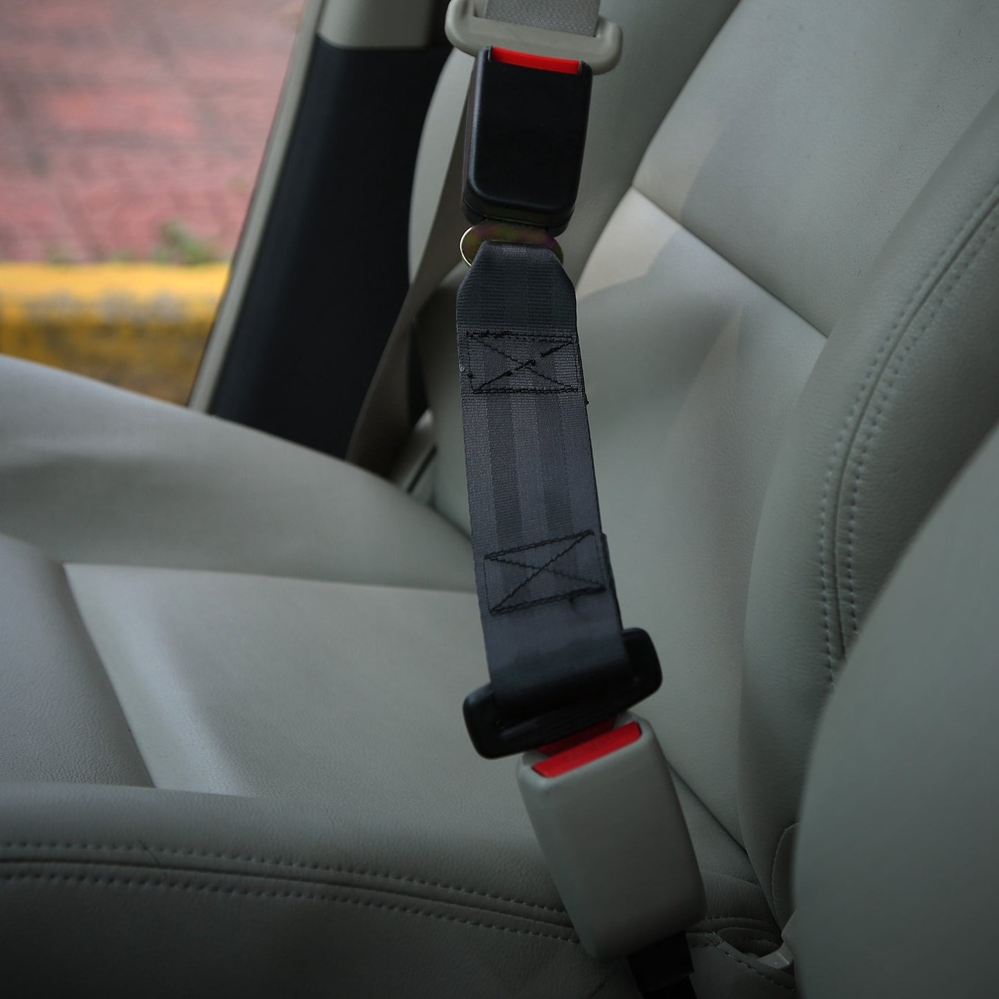 2Pcs Car Seat Belt Extender 14.37in Buckle Tongue Webbing Extension Safety Belt Auto Belt Clip Lengthening